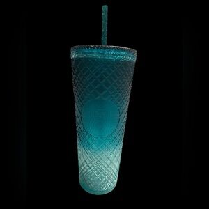 Starbucks Teal Jeweled Ombré Tumbler